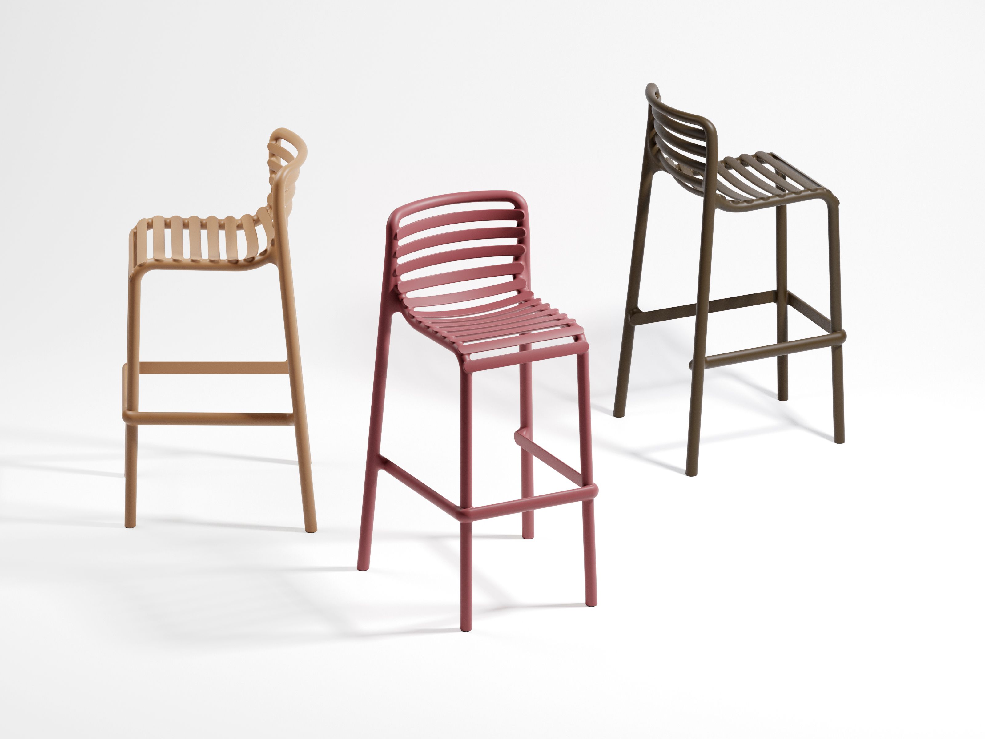 Высокий полипропиленовый садовый стул с подставкой для ног Nardi Doga ARCH-00127971 - Вид №7