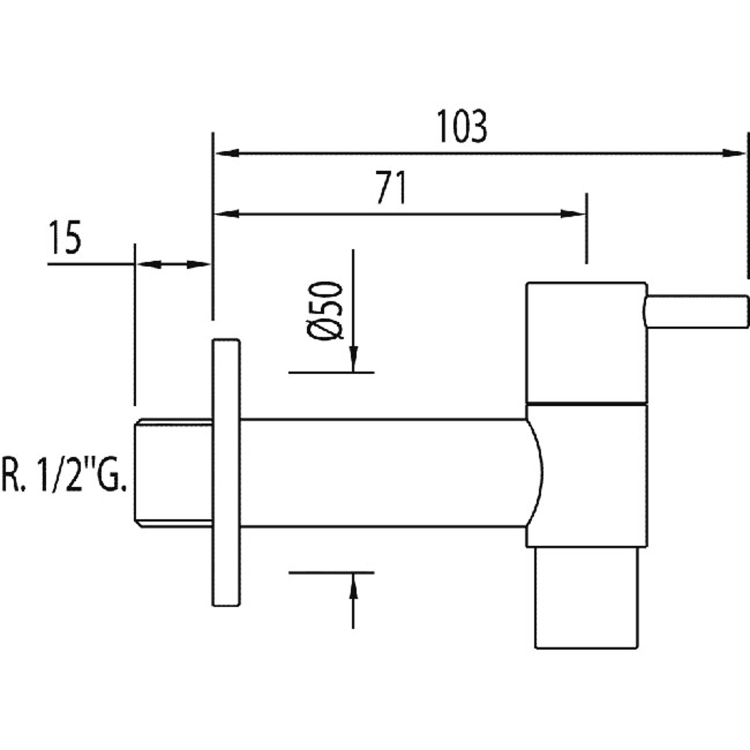 СООБЩЕСТВА Настенный кран на 1 воду для сада-03450101 TRES Outdoor - Вид №1