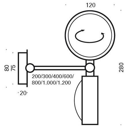 Top Light Регулируемый потолочный светильник с гибким кронштейном Puk wing sun-id-1355665 - Вид №5