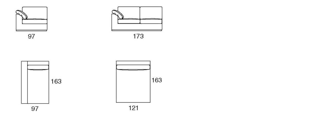 Тканевый диван с полуостровом Former In Italia Ever ARCH-00102207 - Вид №1
