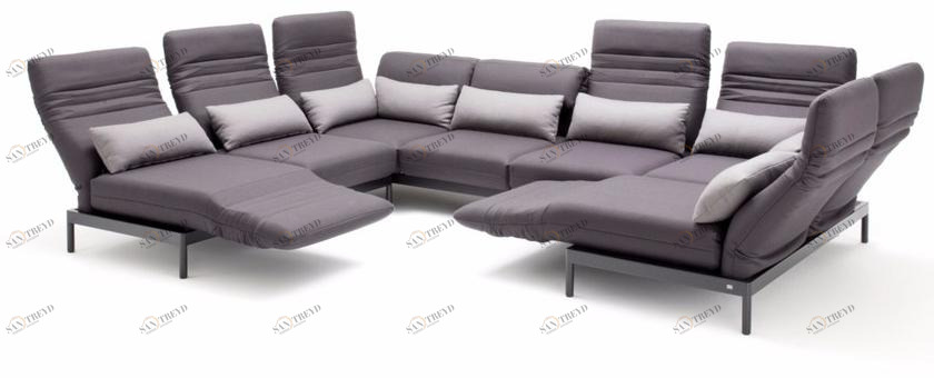 Rolf Benz Модульный угловой диван из ткани Rolf benz 380 plura sun-id-1487145