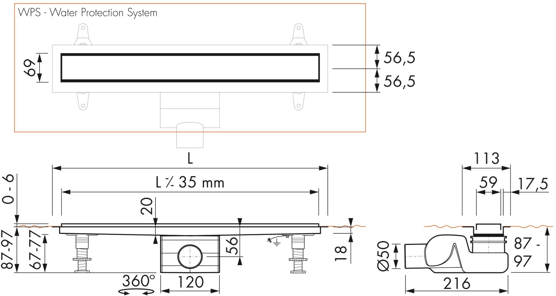 ESS Easy Drain Слив для душа Modulo stone sun-id-1480483 - Вид №10