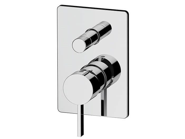 Встраиваемый однорычажный смеситель для ванны с переключателем Remer Rubinetterie Метрика ARCH-00100103