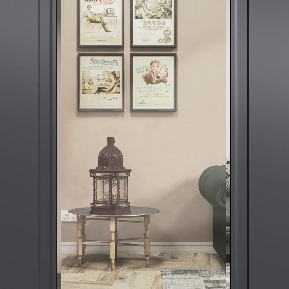 Дверь входная металлическая Гибсон 86x205 см правая скай оскуро с зеркалом TOREX STLM-2006612 - Вид №9