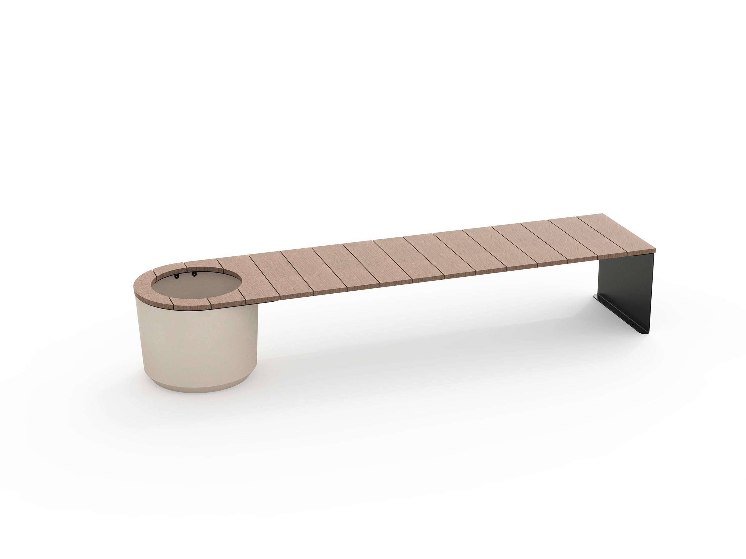 Бетонная скамейка со встроенным плантатором Betoni Simple Benches ARCH-00069808 - Вид №3