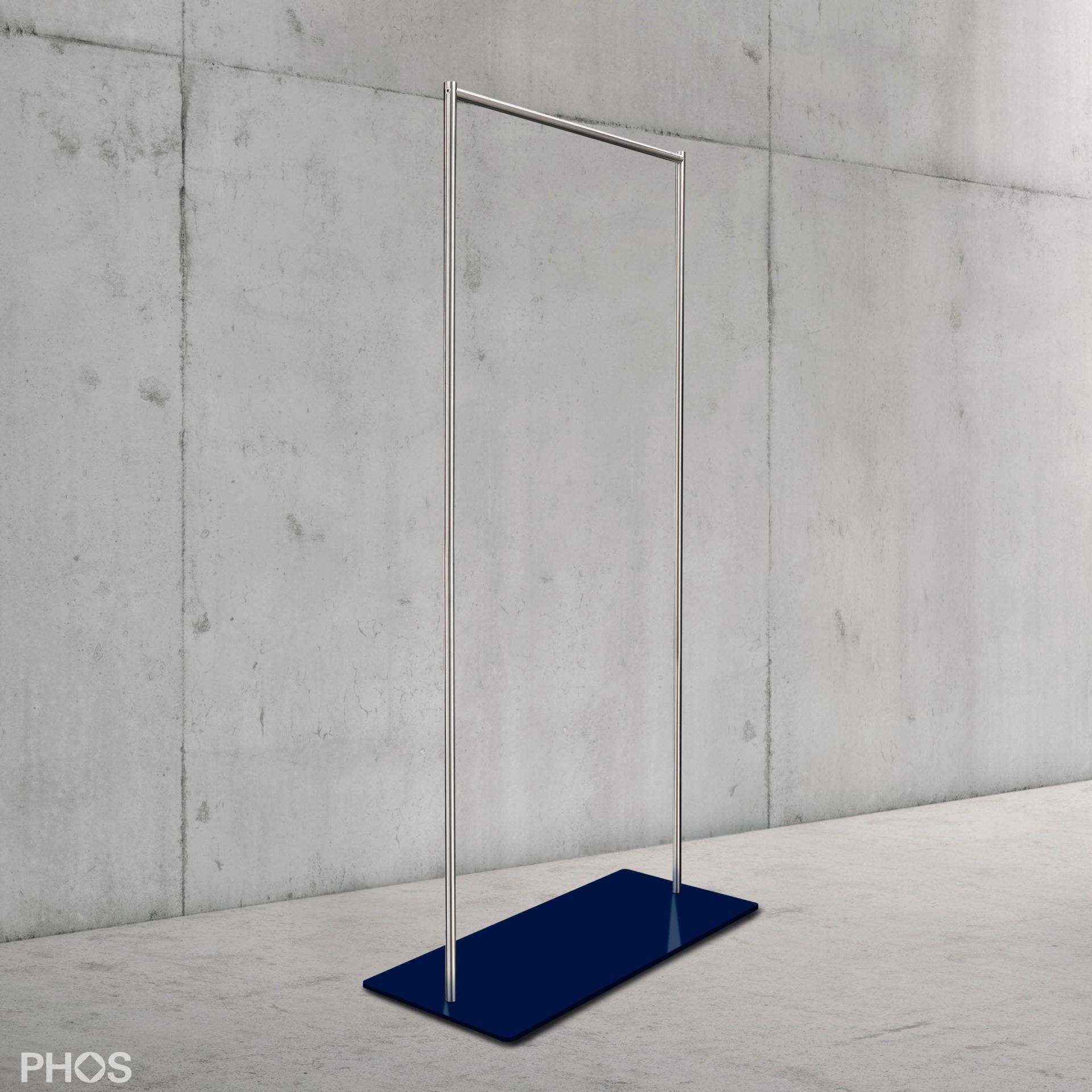 GST2-BPB Платяной шкаф twin pur с гладкой платяной штангой, основание: синее. PHOS  - Вид №1