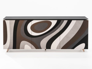 Шкаф из PaperStone® и дерева с распашными дверями