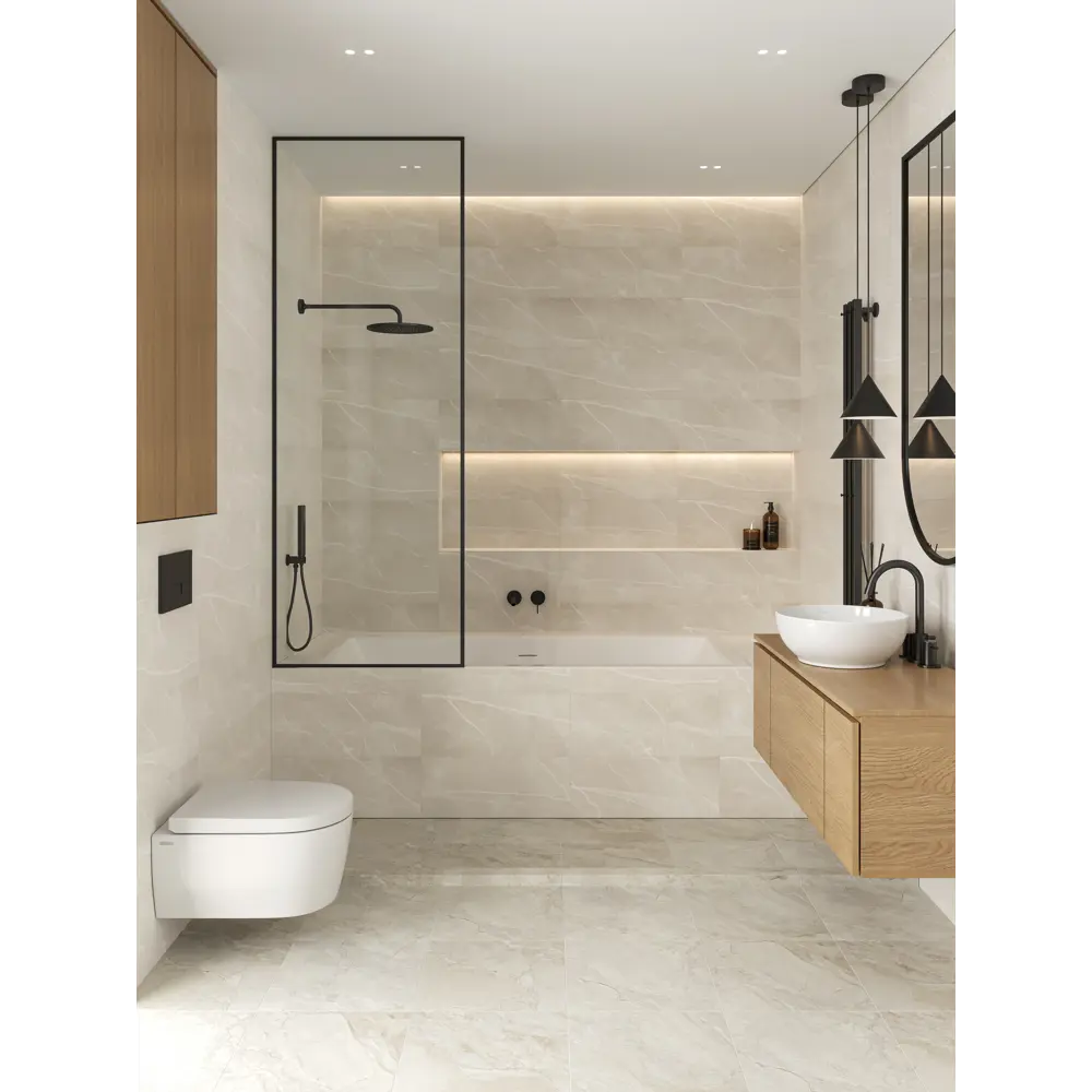 Настенная плитка Gracia Ceramica Breeze 25x60 см 1.2 м² глянцевая цвет бежевый 89413345 STLM-2055848 - Вид №3