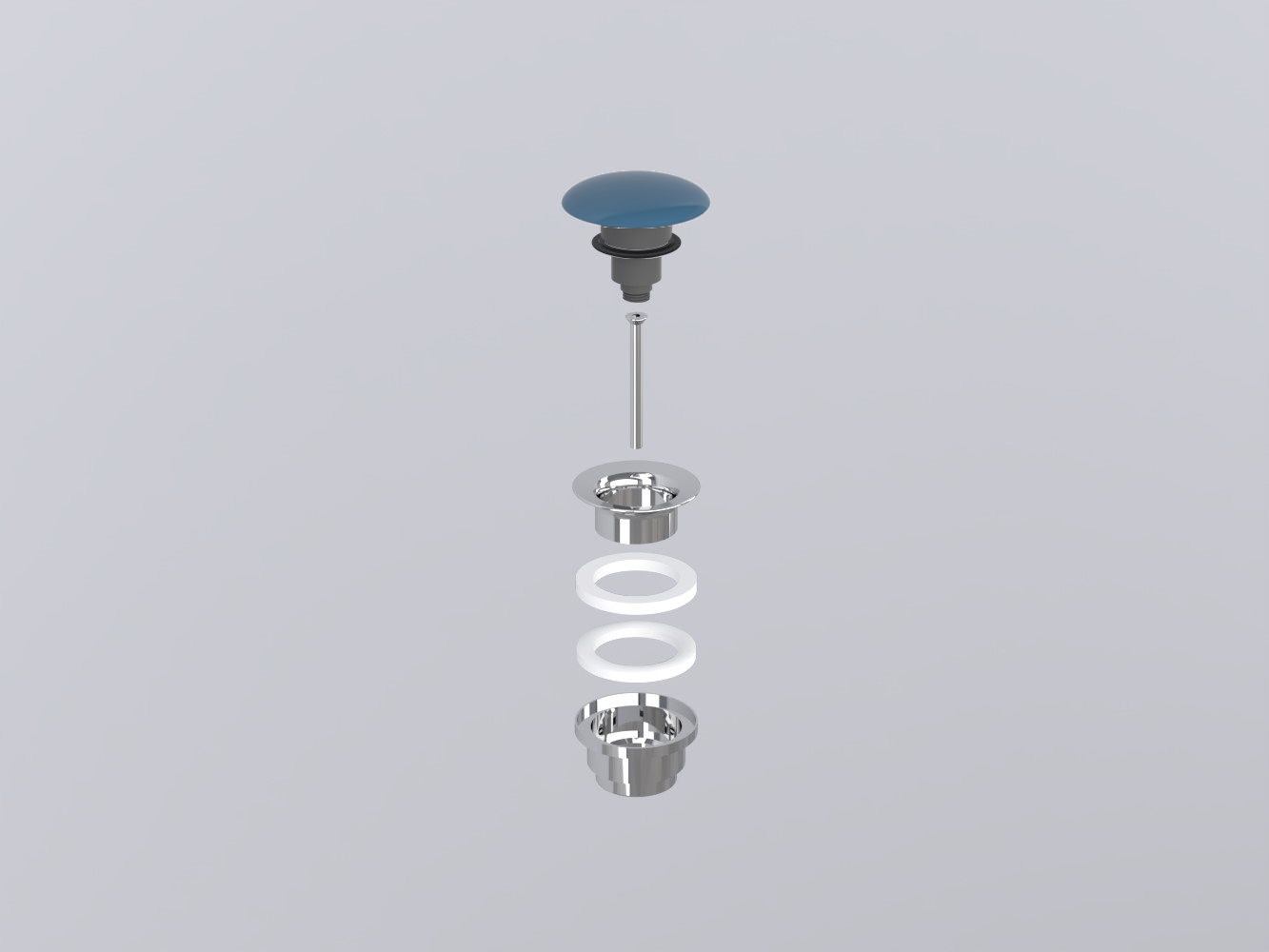 PIL01-OL Универсальный донный клапан click/clack хром с керамической крышкой cielo Запасные части и аксессуары Ceramica Cielo