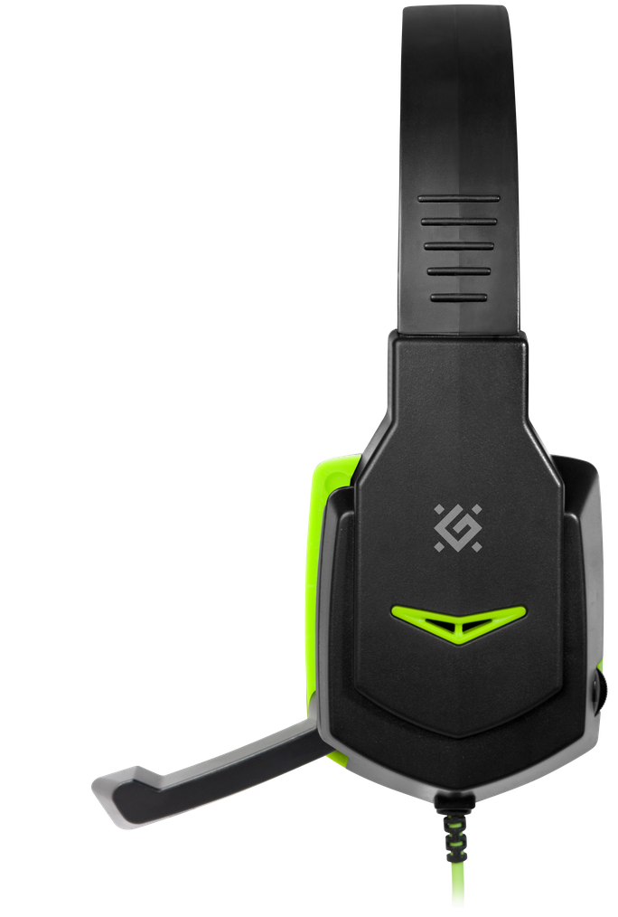 64032 игровая гарнитура warhead g-320 черный+зеленый, кабель 1.8 м Defender Santreyd  - Вид №2