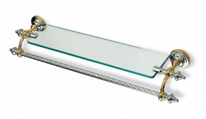 G33(08) Stil Haus Giunone, стеклянная полка + полотенцедержатель, цвет хром