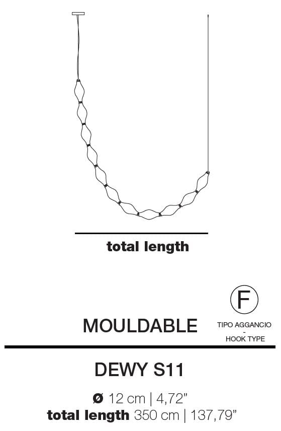 Подвесной светильник из боросиликатного стекла Euroluce Lampadari Dewy ARCH-00099310 - Вид №6
