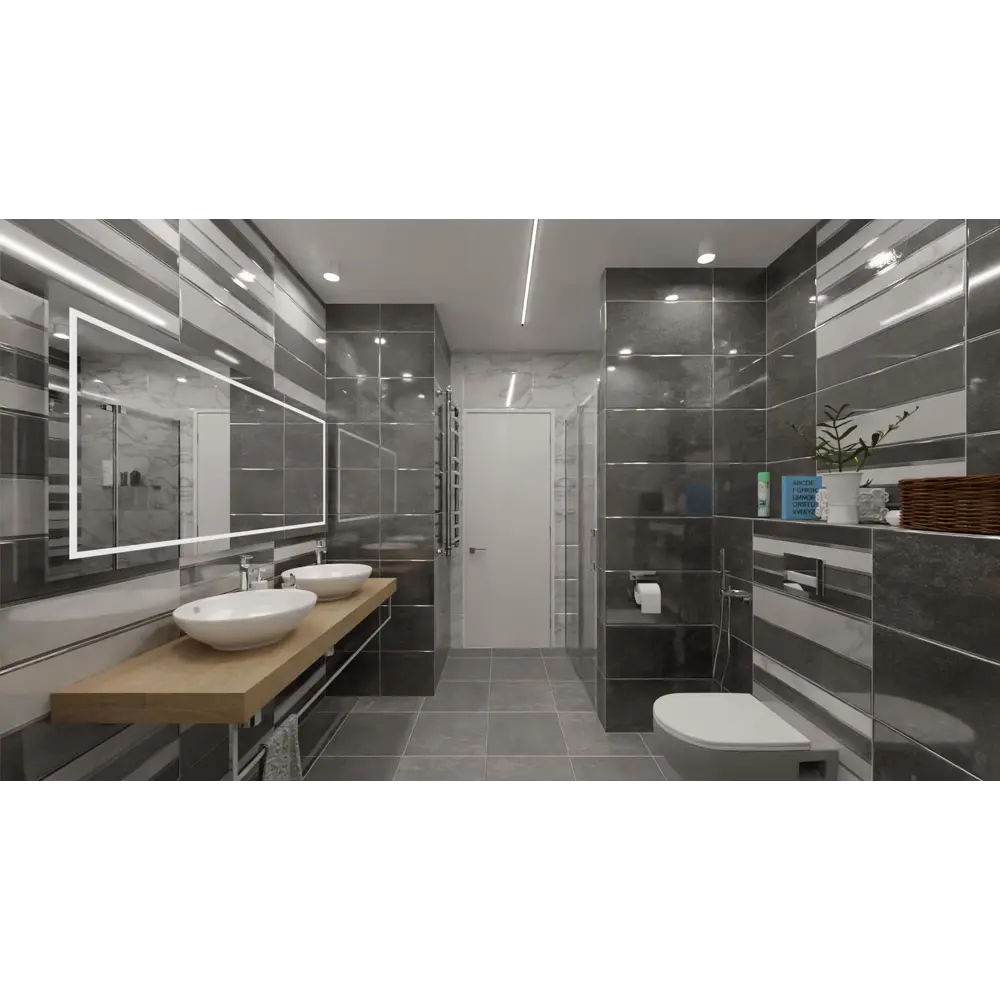 Плитка настенная Rivoli Dark 30x60 см 1.62 м² цвет темно-серый Santreyd STLM-2069608 - Вид №4