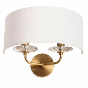 Бра с абажуром на 2 лампы белое Jennifer A8555AP-2AB ARTE LAMP JENNIFER 00-3931637 Белый;золото