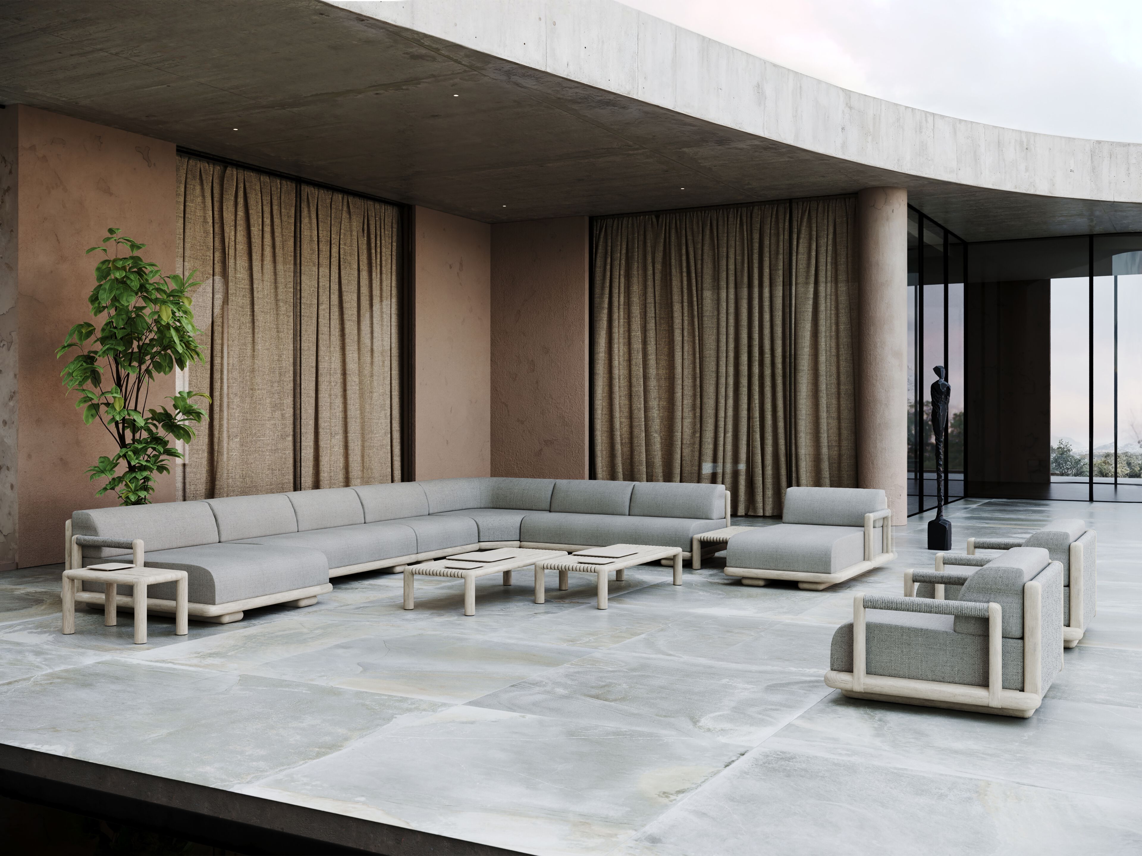 Деревянный прямоугольный низкий садовый столик SNOC Caleo ARCH-00077649 - Вид №3