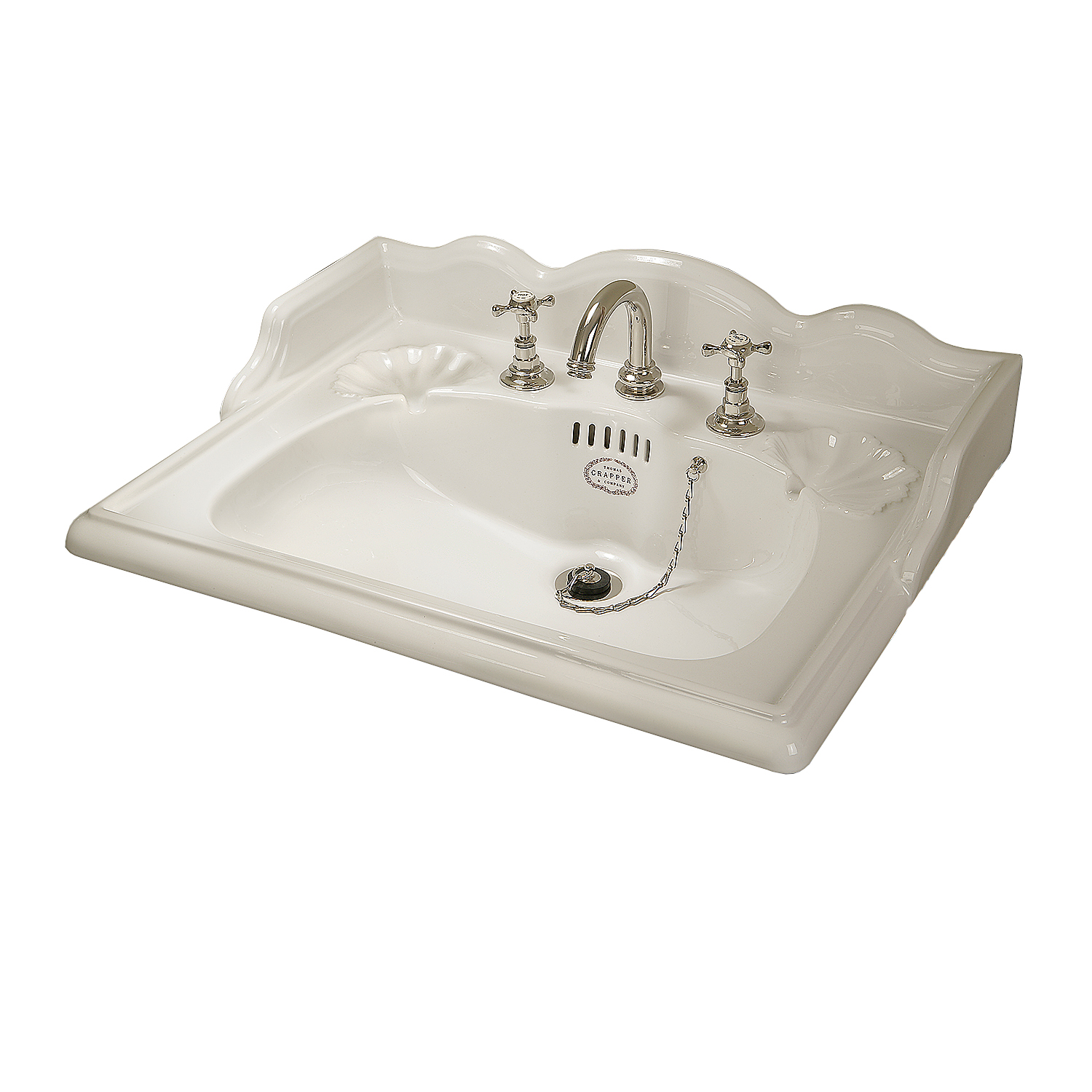 TCMB403SWH Раковина с тремя летками 560 мм Marlborough Thomas Crapper  - Вид №3