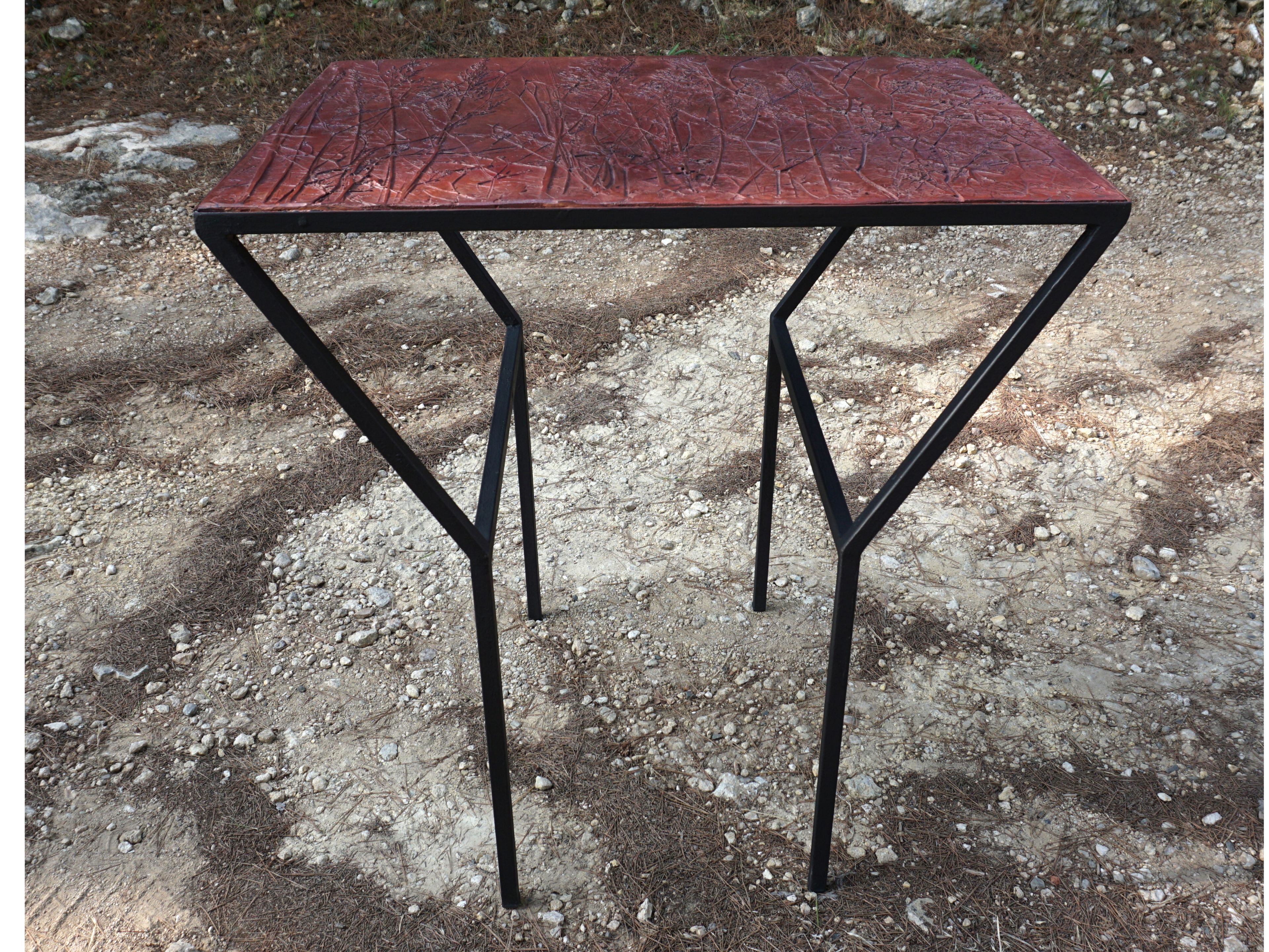 Стальной прямоугольный высокий стол ICI ET LÀ Бетон ARCH-00125445