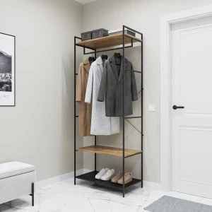 Напольная вешалка 80x200x45 см металл цвет черный