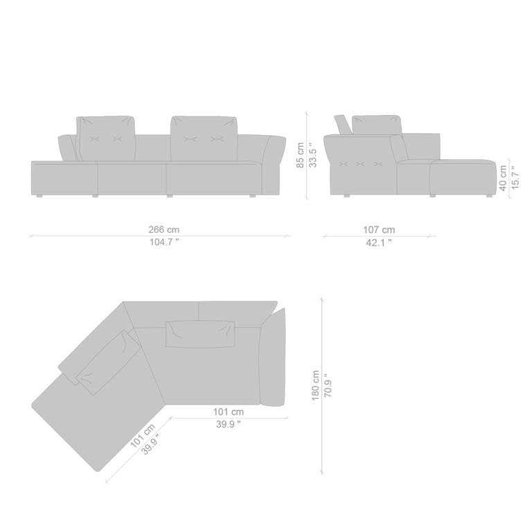 Съемный диван из ткани CASSINA Sengu ARCH-00093815 - Вид №16