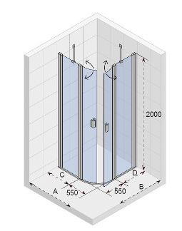 GF0255800 Душевой уголок Riho Fjord Santreyd - Вид №1