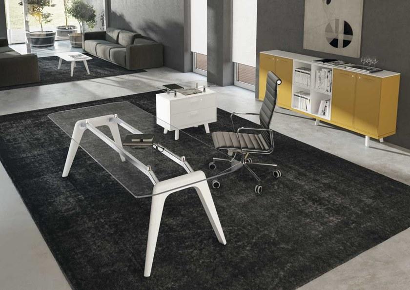 Bralco Мебель для офиса из лакированного дуба с распашными дверцами Rail sun-id-1357978 - Вид №4