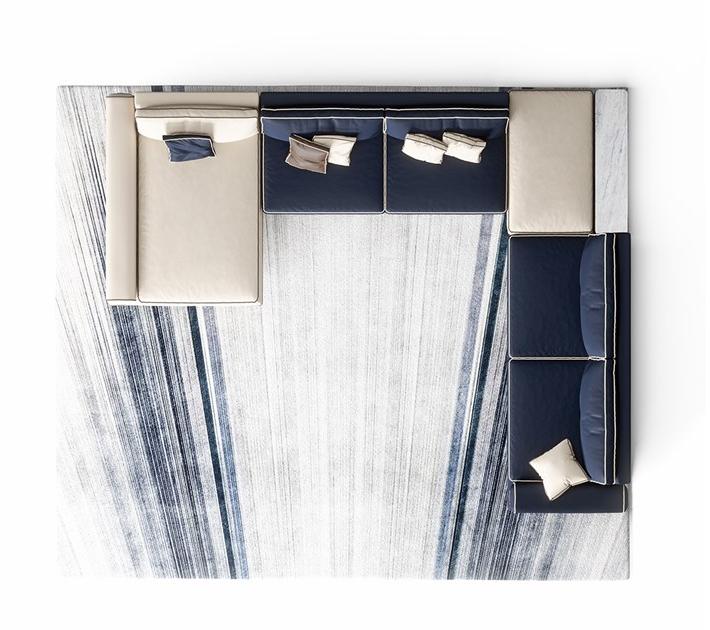 Turri Секционный угловой диван в коже Blues sun-id-1459980 - Вид №1