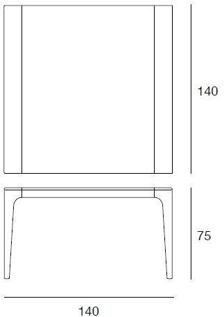 Pacini & Cappellini Квадратный стол из массива дерева  5416  - Вид №2