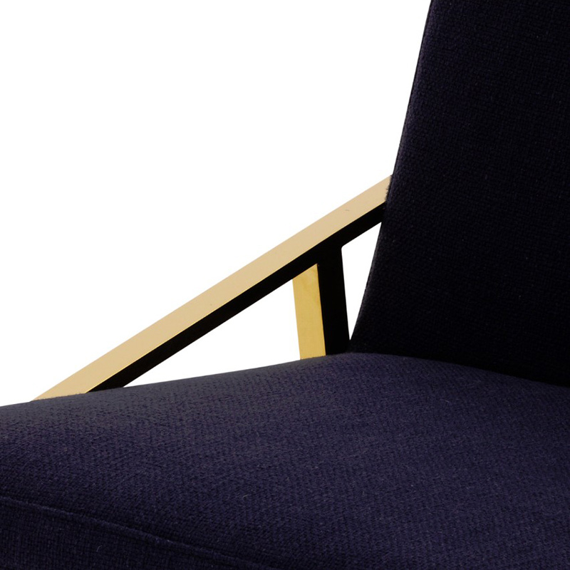 Стул черный с металлическими ножками, золото Reynolds от Eichholtz EICHHOLTZ  247287 Черный  - Вид №2