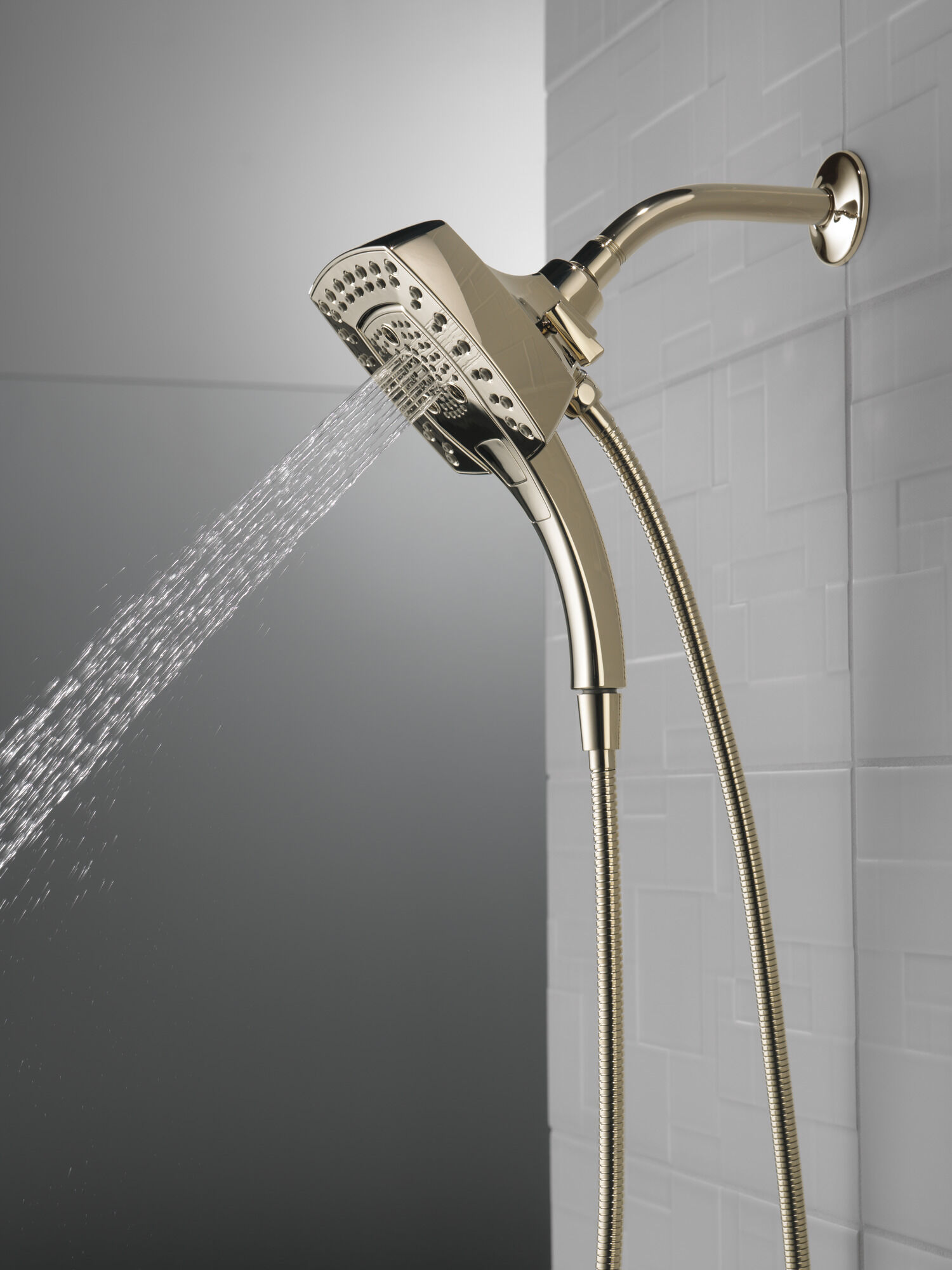 58474-PN H2Okinetic® In2ition® Душ два в одном с 5 настройками Delta Faucet Universal Showering Полированный никель  - Вид №10