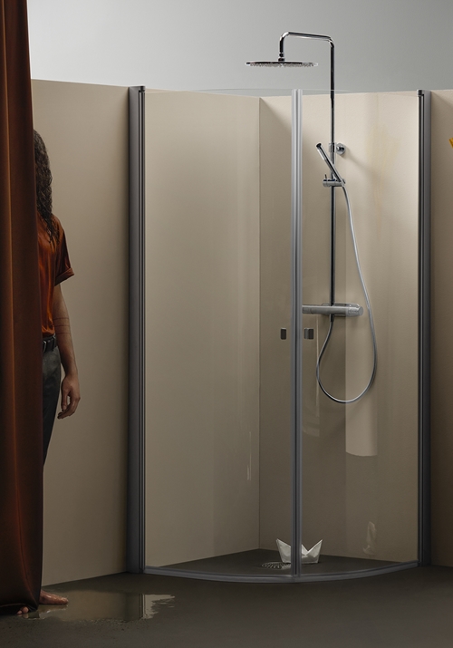 1450424 Душевой Уголок Igloo Pro Round 80X90 Hafa Прозрачный  - Вид №3