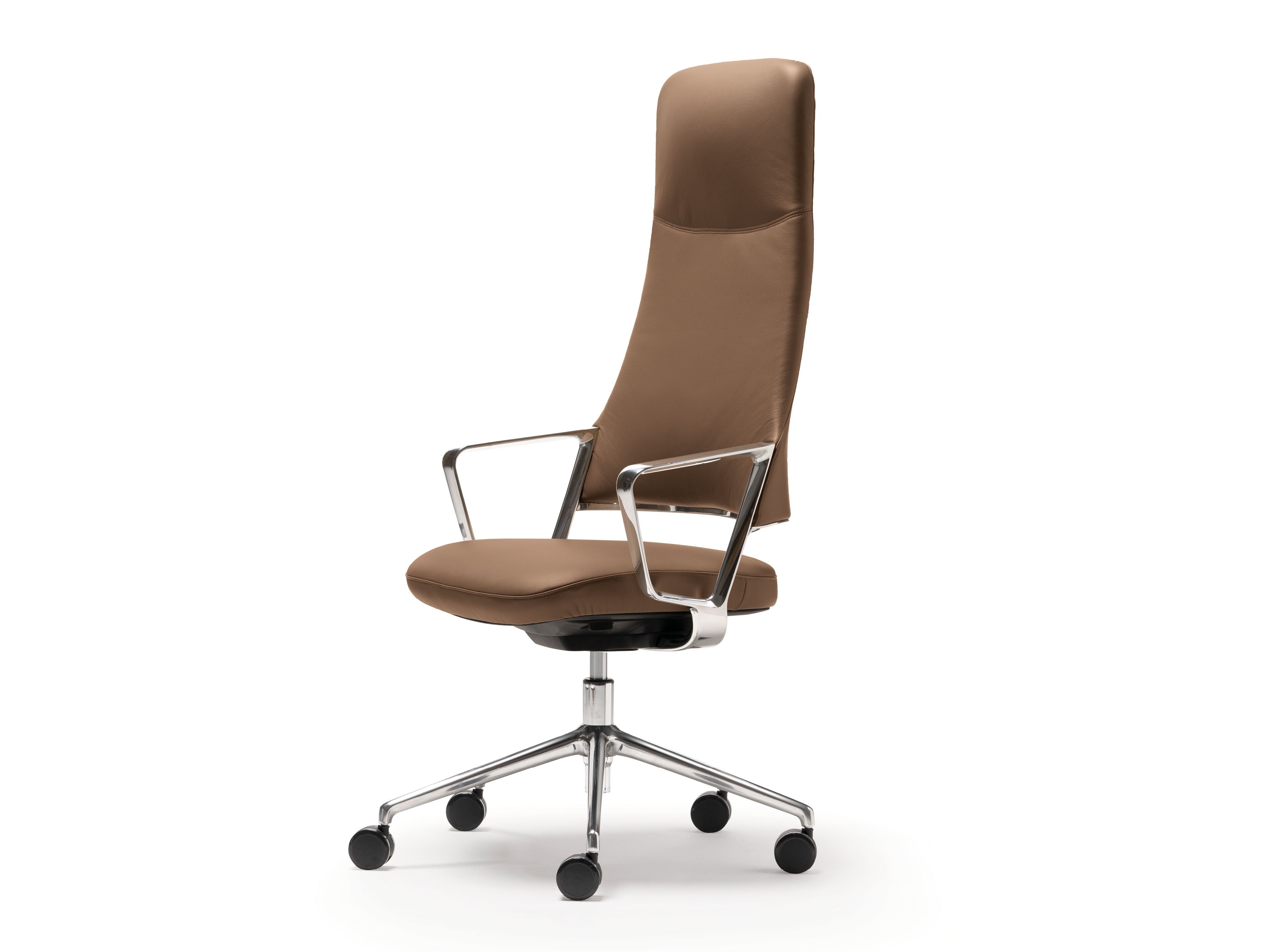 Кожаное вращающееся офисное кресло с высокой спинкой Quinti Sedute Aventador ARCH-00142700