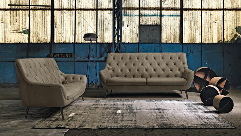 Max Divani 2-местный кожаный диван с тафтингом Grace sun-id-1417585 - Вид №1