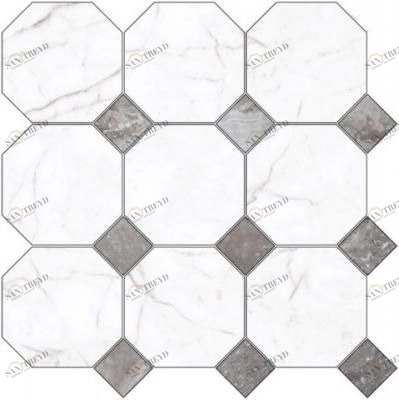 Декор гидрорезка Black & White K-60/LR/d02 WHITE D02-CUT LR 60x60 Kerranova sun-id-325059