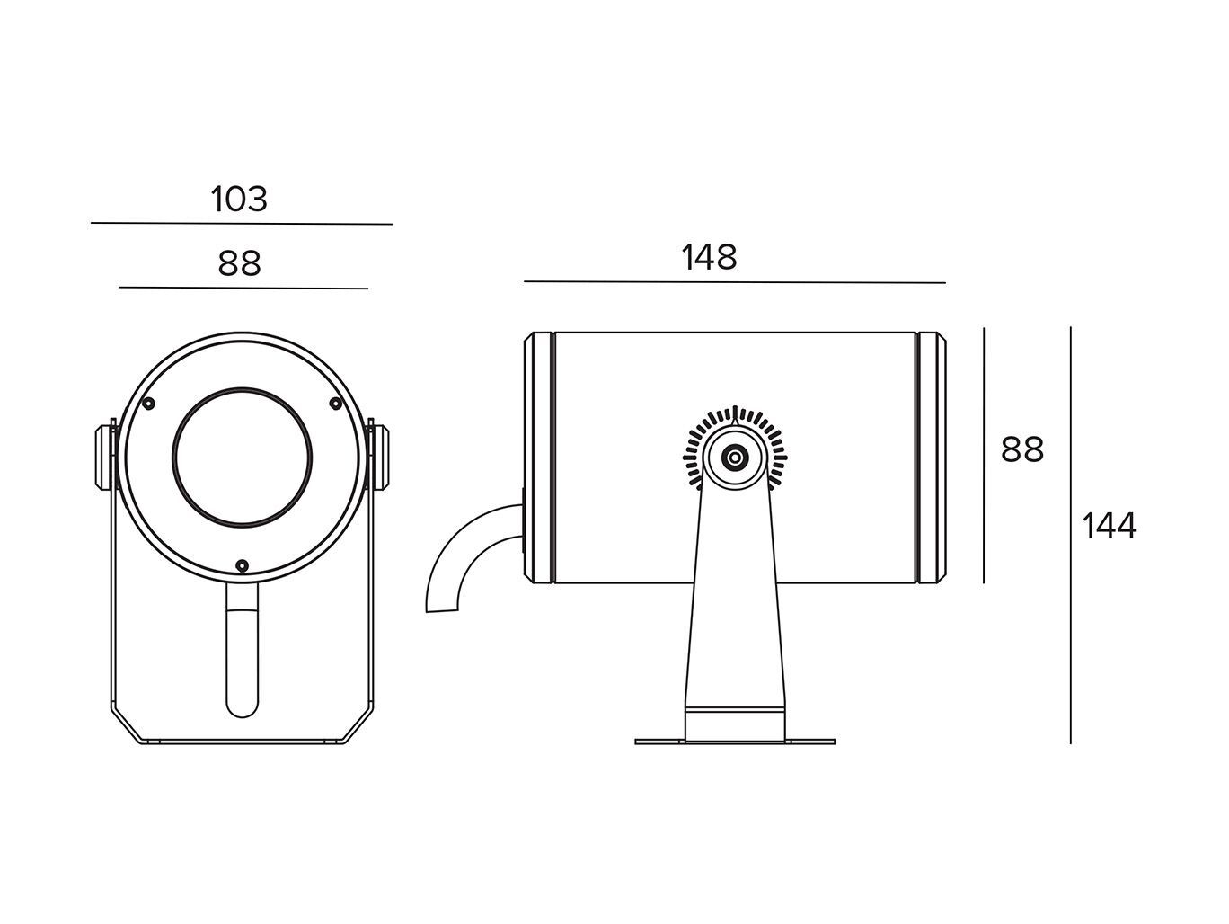 Открытый регулируемый светодиодный прожектор TARGETTI DART ROUND SMALL ARCH-00124425 - Вид №7