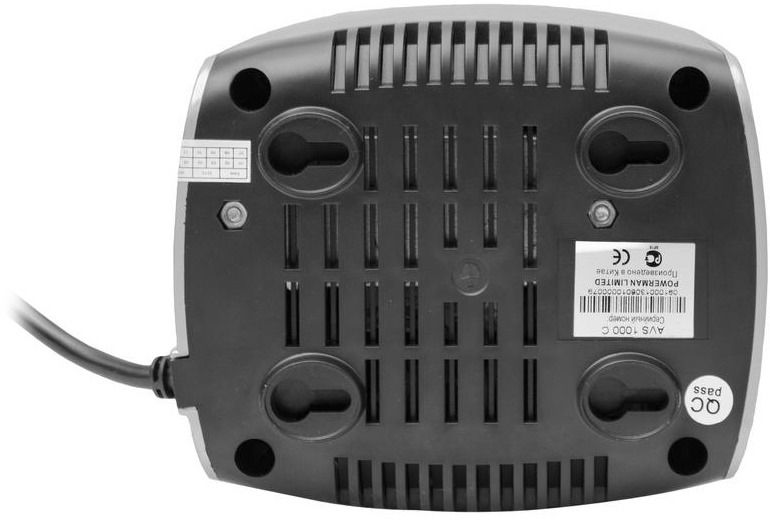 POWERMAN AVS 1000 C Stabilizer avs 1000c, step-type regulator, 1000va / 500w, 150-280v, the maximum input current is 8a, 2 eurosockets, ip-20, floor standing, 151mm x 126mm x 123mm, 2kg. POWERMAN Santreyd  - Вид №2