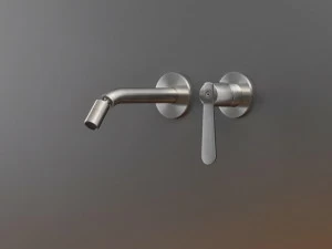 Ceadesign Смеситель для умывальника из нержавеющей стали настенный на 2 отверстия с регулируемым изливом Lutezia plus Ltz 25