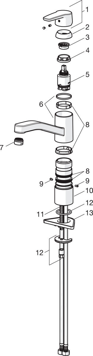 Oras 3930 Смеситель для кухни 3930 Saga Хром  - Вид №5
