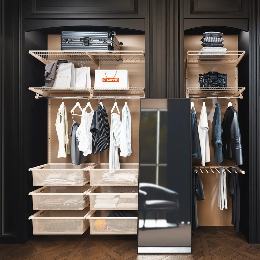 LARVIJ Корзина для системы хранения 55.5×18.5×41 см бежевая 84804135 STLM-0055428 - Вид №6