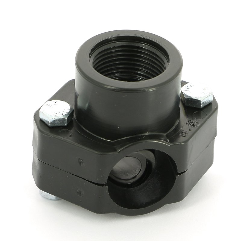 Врезка монтажная 32 x 1" ВР, 2 болта, для труб ПНД UNIDELTA 1019032004 - Вид №1