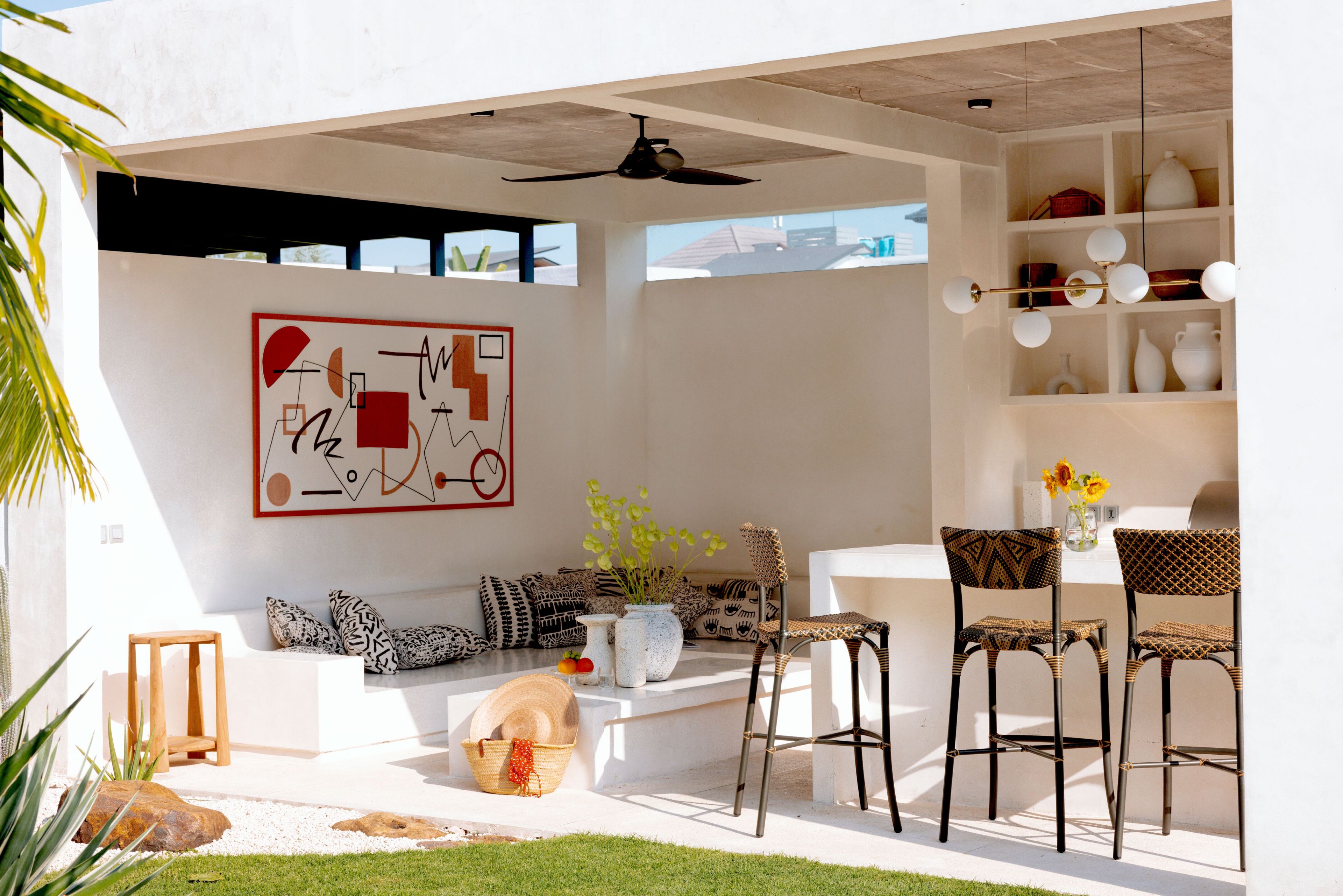 Высокий садовый стул из синтетической ткани со спинкой cbdesign Tosca ARCH-00066936 - Вид №3