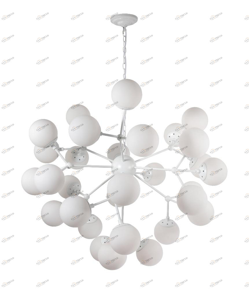 Подвесная люстра Crystal Lux Medea White SP30 белая CRYSTAL LUX ДИЗАЙНЕРСКИЕ, MEDEA WHITE 109308 Белый 