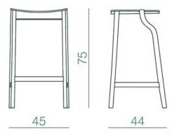 Bedont Высокий деревянный табурет со встроенной подушкой Kalea sun-id-1393606 - Вид №2