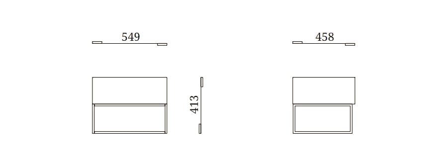 Деревянная и металлическая прикроватная тумбочка с ящиками Febal Casa ARCH-00056885 - Вид №5