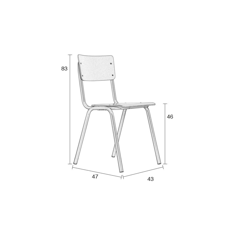Стул Back to School белый Zuiver 1008202 - Вид №10