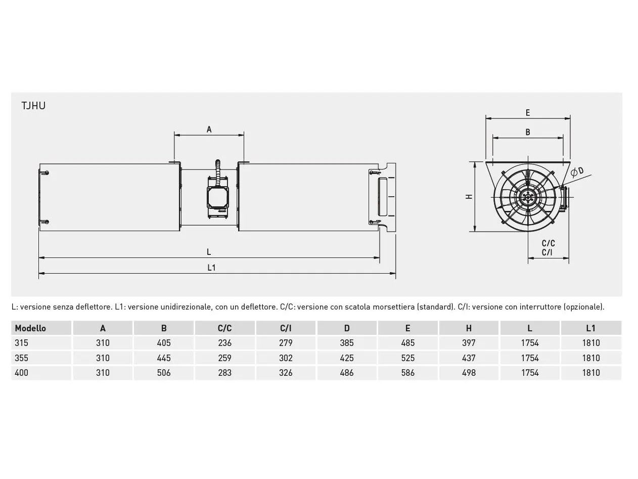Центробежный вентилятор jet импульсный вентилятор S&P Italia TJHT-TJHU ARCH-00109540 - Вид №20