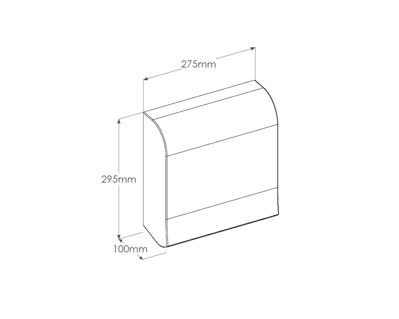 EIM105 Сушилка для рук SLIMSTAR, матовая сталь Merida  - Вид №1