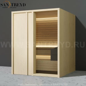Effegibi YOKU.D60 SA.70200016 Сауна с левой дверью. Мощность: 6 кВт макс. Размеры: длина 174 см, ширина 170 см. Отделка: осина термообработанная