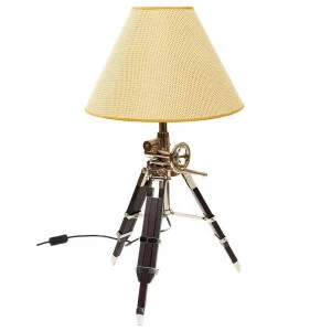 Настольная лампа коричневая на треноге с абажуром Loft 7012 LOFT IT ЭЛИТНЫЕ 00-3834783 Бежевый;коричневый