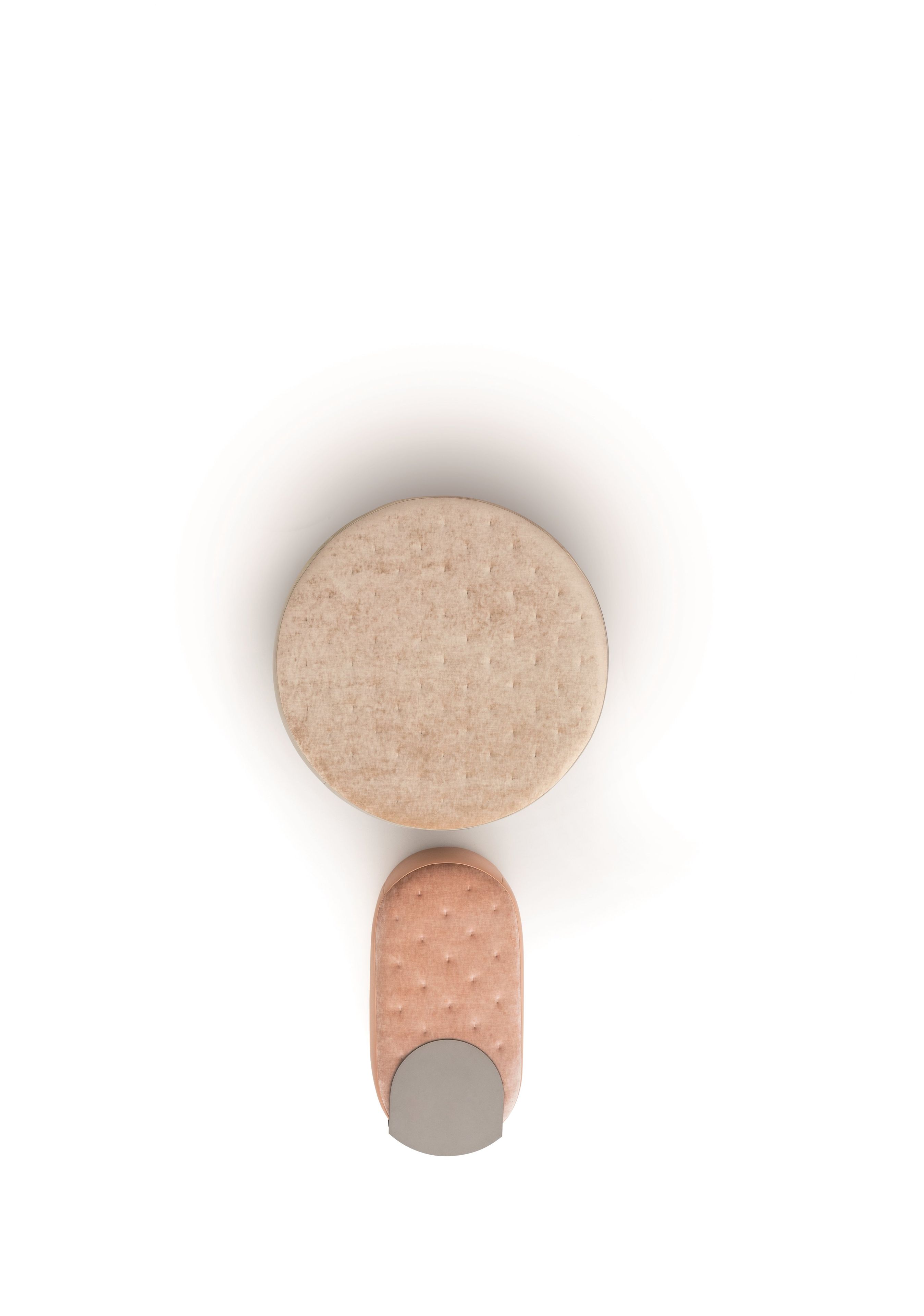 Овальная ткань capitonné Pouf Ditre Italia клип ARCH-00077378 - Вид №1