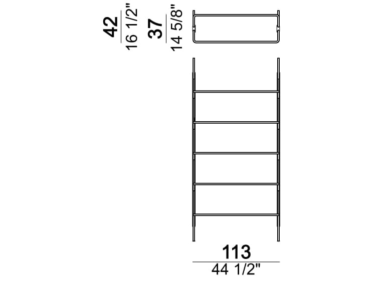 Книжный шкаф из стекла и металла Arketipo ROXANNE ARCH-00090993 - Вид №5